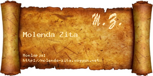Molenda Zita névjegykártya